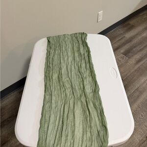 Sage green table runners